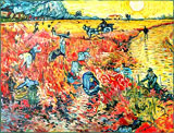 Red vineyards at Arlet (V. Van Gogh)