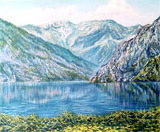 Sary-Chelek lake in summer